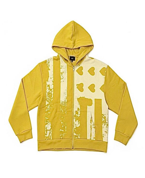 Freedom flag yellow hoodie